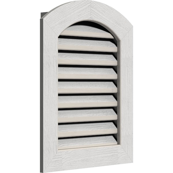 Arch Top Gable Vent, Functional, Western Red Cedar Gable Vent W/1 X 4 Flat Trim Frame, 12W X 34H